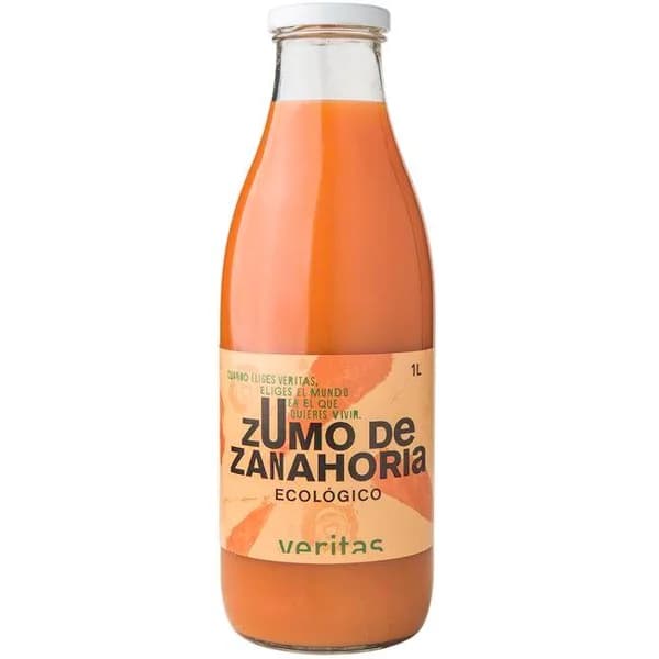 Zumo de zanahoria VERITAS, botella 1 litro - 1 l - Imagen del producto en Findit
