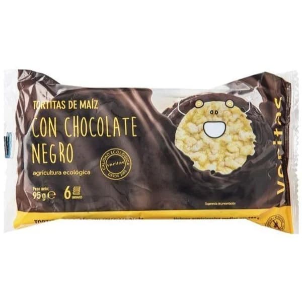 Tortitas de maíz de chocolate VERITAS, paquete 95 g - 0.1 kg - Imagen del producto en Findit