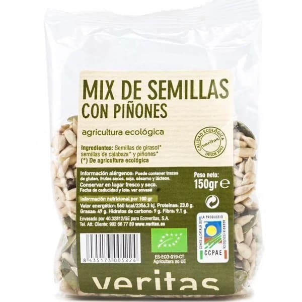 Mix Pipa-piñones eco VERITAS, bolsa 150 g - 0.15 kg - Imagen del producto en Findit