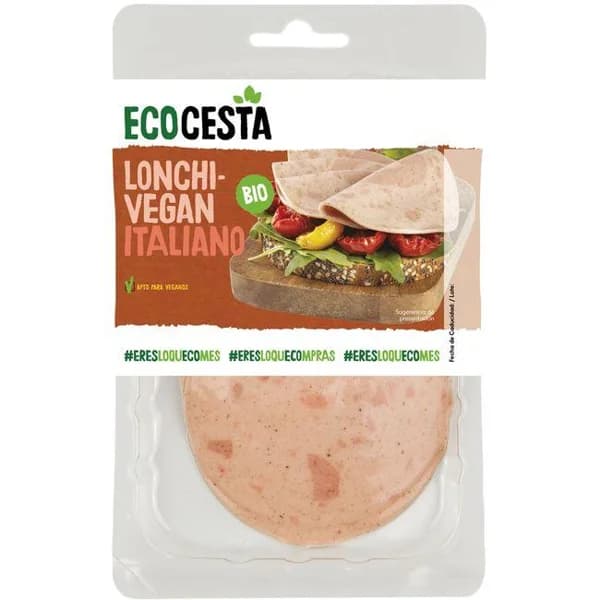 Lonchi-vegan de mortadella bio ECOCESTA, bandeja 100 g - 0.1 kg - Imagen del producto en Findit