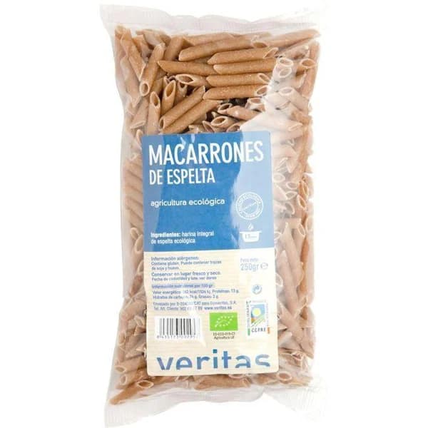 Macarrones de espelta VERITAS, paquete 250 g - 0.25 kg - Imagen del producto en Findit