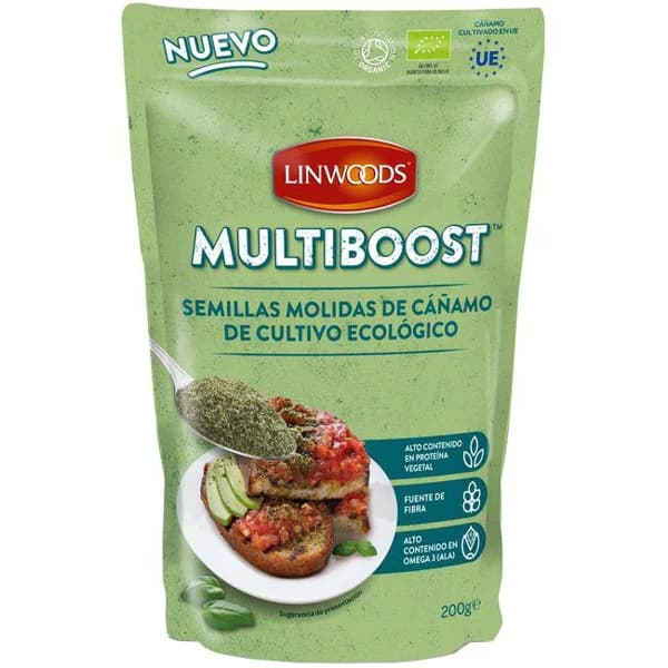 Semillas molidas de cáñamo bio LINWOODS, bolsa 200 g - 0.2 kg - Imagen del producto en Findit