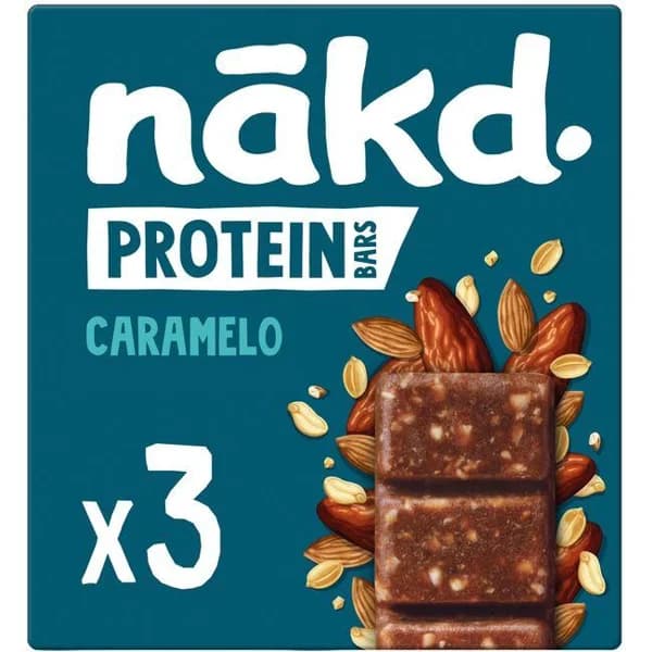Barritas protein caramelo NAKD, pack 3x45 g - 0.14 kg - Imagen del producto en Findit