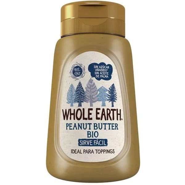 Crema de cacahuete sirve fácil bio WHOLE EARTH, bote 320 g - 1 ud - Imagen del producto en Findit