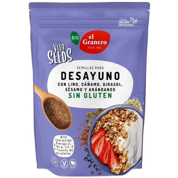 Vitaseeds 5 semillas y arándanos bio EL GRANERO, bolsa 300 g - 0.3 kg - Imagen del producto en Findit