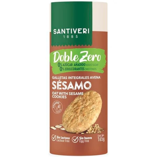 Galletas de sésamo doble zero SANTIVERI, paquete 165 g - 0.17 kg - Imagen del producto en Findit