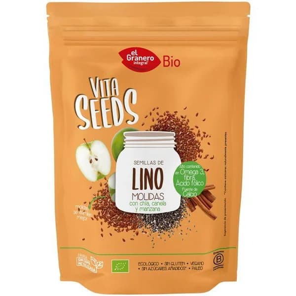 Vitaseeds semillas lino, chia, manz. bio EL GRANERO, bolsa 200 g - 0.2 kg - Imagen del producto en Findit
