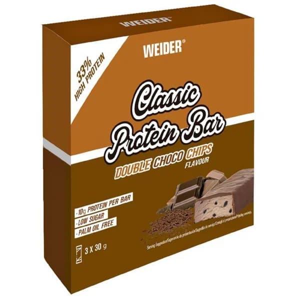 Barrita proteica de doble sabor chocolate  WEIDER, pack 3 uds - 3 ud - Imagen del producto en Findit