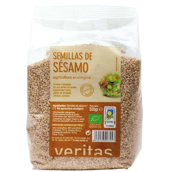 Sésamo crudo VERITAS, bolsa 500 g - 0.5 kg - Imagen del producto en Findit
