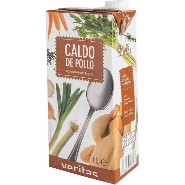 Caldo de pollo VERITAS, brik 1 litro - 1 l - Imagen del producto en Findit