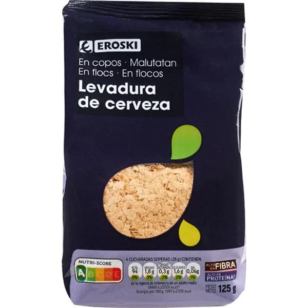 Levadura de cerveza EROSKI, paquete 125 g - 0.12 kg - Imagen del producto en Findit