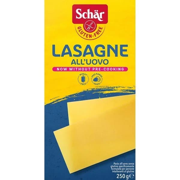 Pasta lasaña sin gluten SCHAR, caja 250 g - 0.25 kg - Imagen del producto en Findit