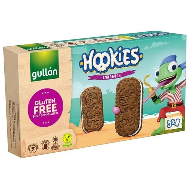 Sandwich Hookies de crema sin gluten GULLON, caja 230 g - 0.23 kg - Imagen del producto en Findit