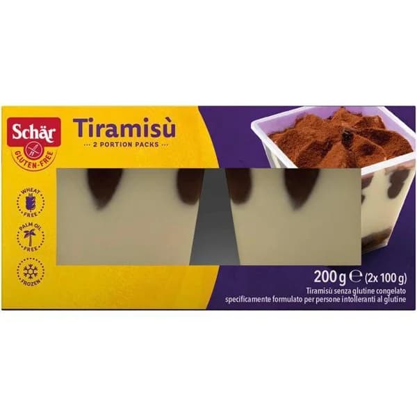 Tiramisú sin gluten SCHAR, pack 2x100 g - 0.2 kg - Imagen del producto en Findit