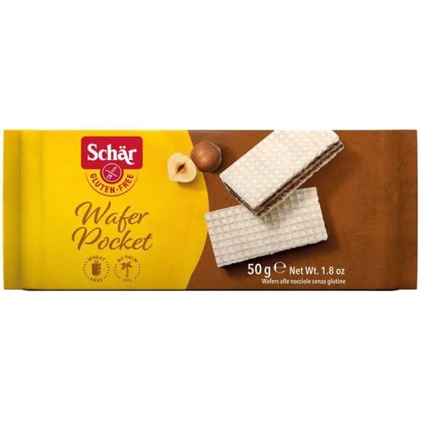 Wafer Pocket sin gluten SCHAR, paquete 50 g - 0.05 kg - Imagen del producto en Findit