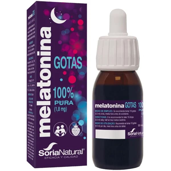 Melatonina en gotas SORIA NATURAL, frasco 50 ml - 1 ud - Imagen del producto en Findit