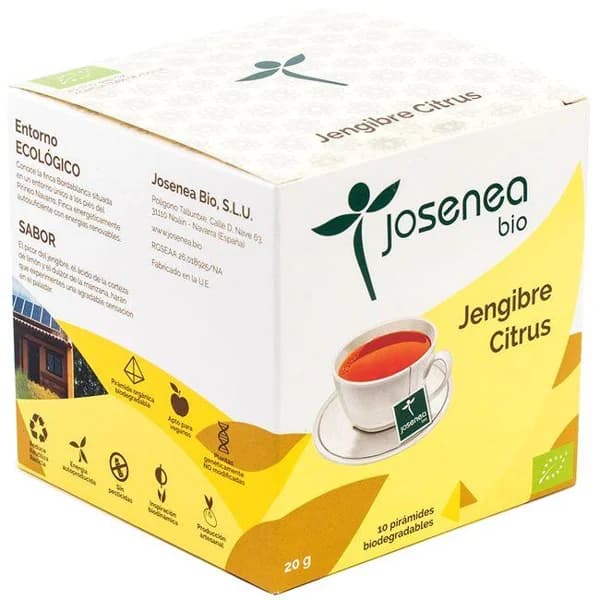 Infusión jengibre citrus JOSENEA, caja 20 g - 0.02 kg - Imagen del producto en Findit