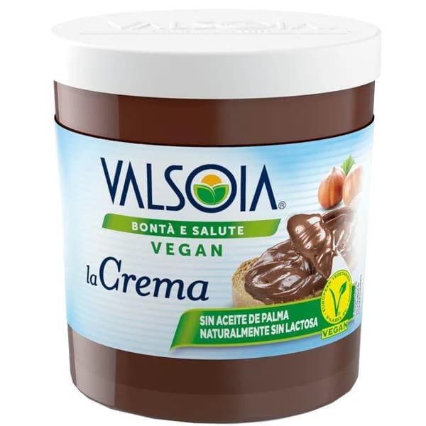 Crema de avellanas, cacao y soja para untar VALSOIA, tarro 200 g - 0.2 kg - Imagen del producto en Findit