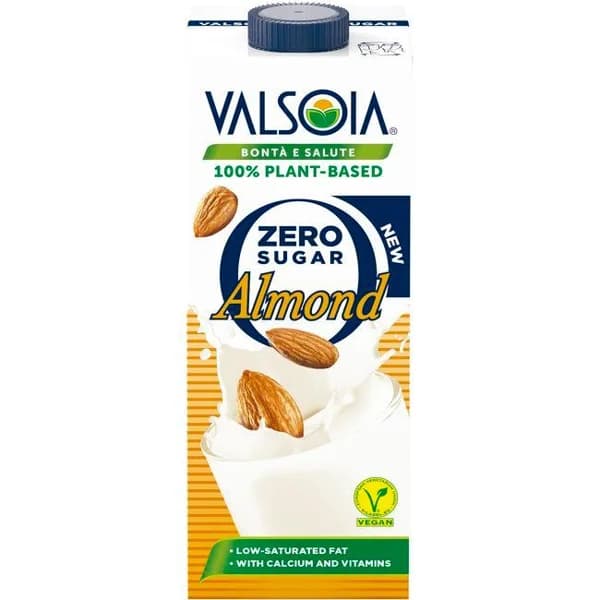 Bebida vegetal de almendra sin azúcar VALSOIA, brik 1 litro - 1 l - Imagen del producto en Findit