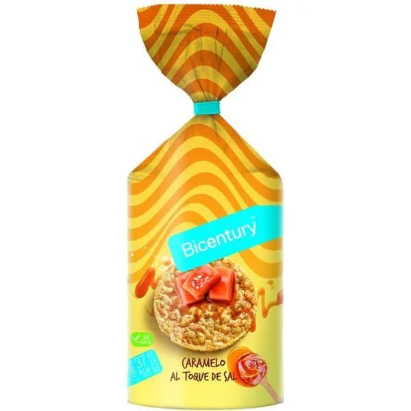 Tortita de maíz con caramelo y sal BICENTURY, paquete 134 g - 0.13 kg - Imagen del producto en Findit
