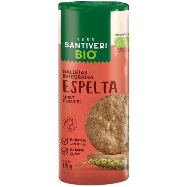 Galletas de espelta bio SANTIVERI, paquete 190 g - 0.19 kg - Imagen del producto en Findit