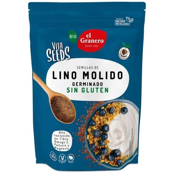 Vitaseeds lino germinado bio EL GRANERO, bolsa 200 g - 0.2 kg - Imagen del producto en Findit