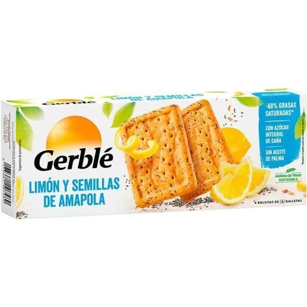 Galletas de limón-amapola GERBLÉ, caja 200 g - 0.2 kg - Imagen del producto en Findit