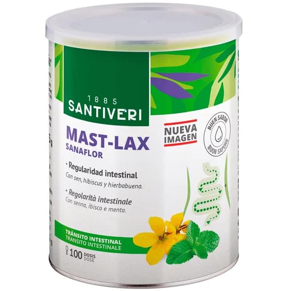 Sanaflor mast-lax masticable SANTIVERI, bote 75 g - 1 ud - Imagen del producto en Findit