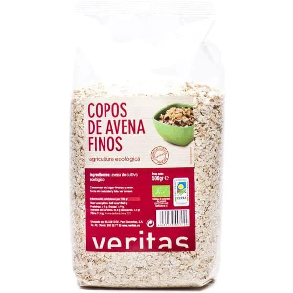 Copos de avena finos integrales VERITAS, bolsa 500 g - 0.5 kg - Imagen del producto en Findit