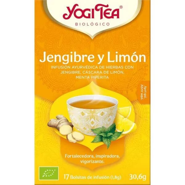 Té de jengibre-limón YOGI TEA, caja 30,6 g - 0.03 kg - Imagen del producto en Findit
