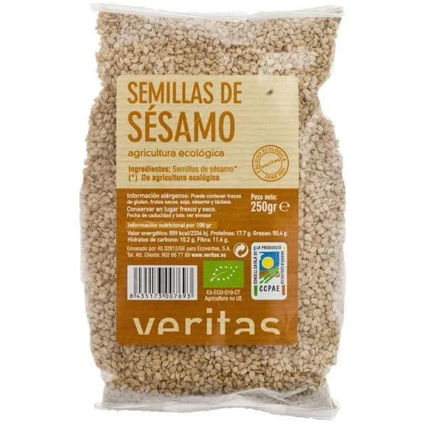 Sésamo crudo VERITAS, bolsa 250 g - 0.25 kg - Imagen del producto en Findit