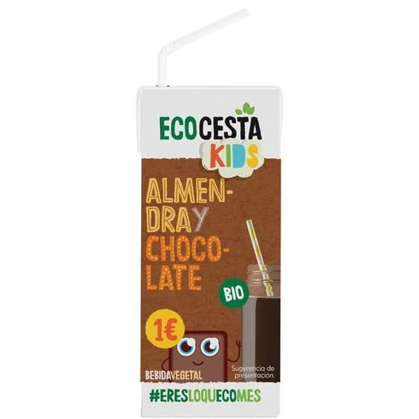 Bebida de almendra y chocolate bio ECOCESTA, brik 220 ml - 1 ud - Imagen del producto en Findit