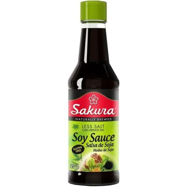 Salsa de soja con menos sal SAKURA, frasco 150 ml - 0.15 l - Imagen del producto en Findit