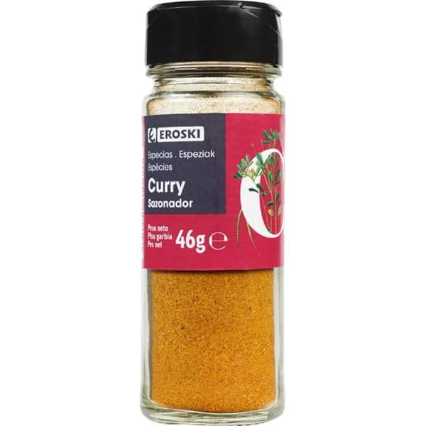 Curry para sazonar EROSKI, frasco 46 g - 0.05 kg - Imagen del producto en Findit