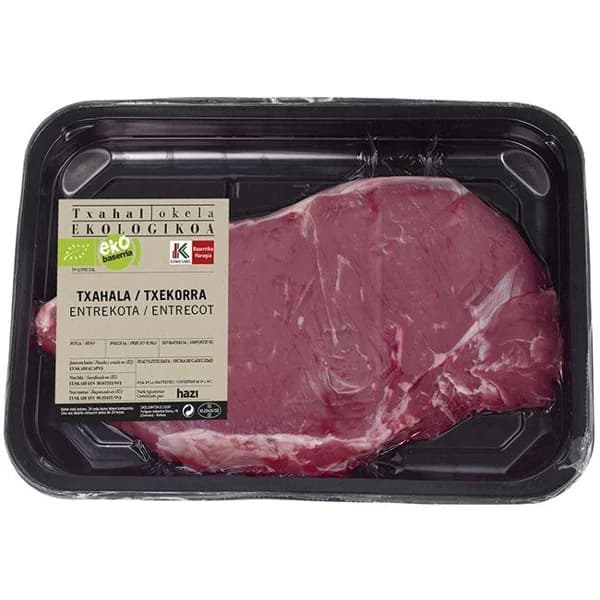Entrecot de Ternera ecológica EUSKO LABEL, bandeja aprox. 400 g - 0.4 kg - Imagen del producto en Findit