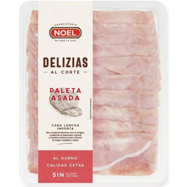 Paleta asada al horno lonchas finas DELIZIAS NOEL, bandeja 150 g - 0.15 kg - Imagen del producto en Findit