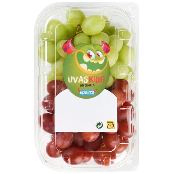 Uva sin semilla MONSTITOS KIDS, cubeta 500 g - 0.5 kg - Imagen del producto en Findit