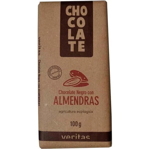 Chocolate con almendras VERITAS, tableta 100 g - 0.1 kg - Imagen del producto en Findit