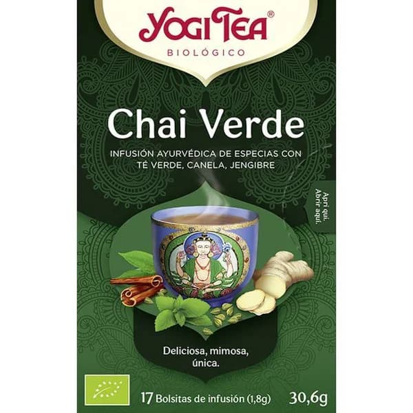Té Chai verde YOGI TEA, caja 30,6 g - 0.03 kg - Imagen del producto en Findit