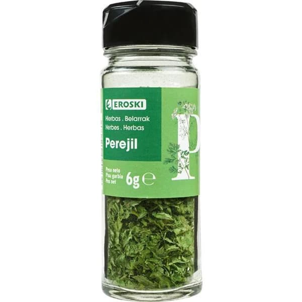 Perejil para sazonar EROSKI, frasco 6 g - 0.01 kg - Imagen del producto en Findit