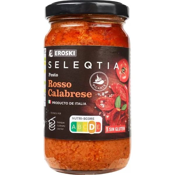 Pesto rosso calabrese EROSKI SELEQTIA, frasco 190 g - 0.19 kg - Imagen del producto en Findit