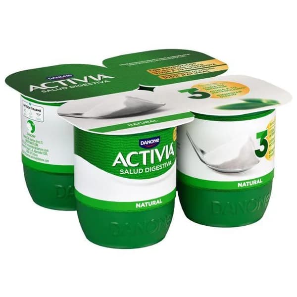 Activia natural DANONE, pack 4x120 g - 0.48 kg - Imagen del producto en Findit