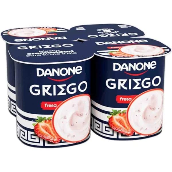 Griego sabor fresa DANONE, pack 4x110 g - 0.44 kg - Imagen del producto en Findit