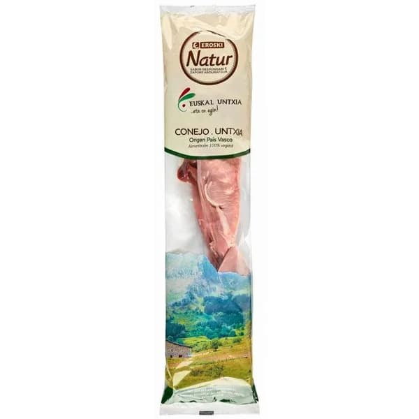 Conejo entero Euskal Untxia EROSKI NATUR, pieza al peso aprox. 1.4 kg - 1.4 kg - Imagen del producto en Findit