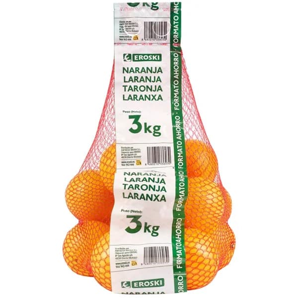 Naranja EROSKI, malla 3 kg - 3 kg - Imagen del producto en Findit