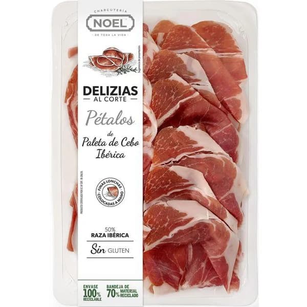 Pétalos de paleta ibérica NOEL, bandeja 90 g - 0.09 kg - Imagen del producto en Findit