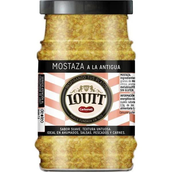 Mostaza a la Antigua LOUIT, frasco 115 g - 0.12 kg - Imagen del producto en Findit