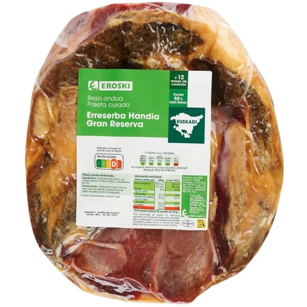 Paleta gran reserva del P. Vasco EROSKI, al corte, compra mínima 100 g - 1 ud - Imagen del producto en Findit