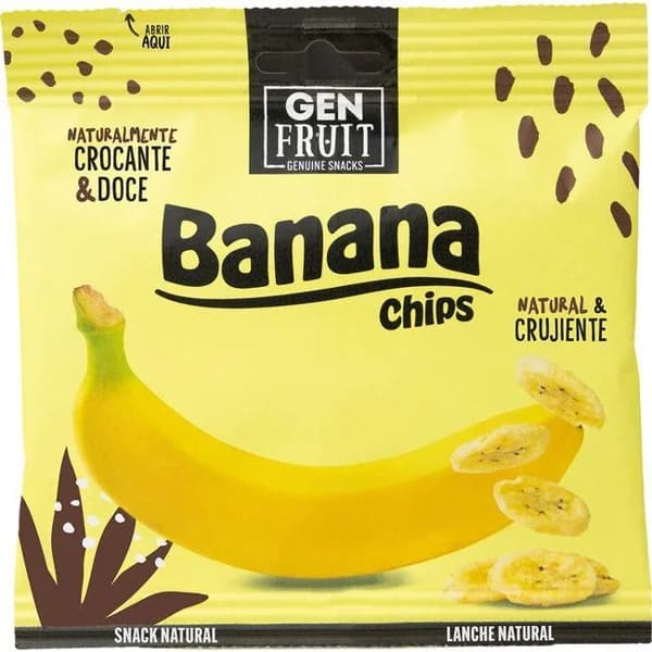 Chips de banana GENUINE SNACK, bolsa 45 g - 0.05 kg - Imagen del producto en Findit