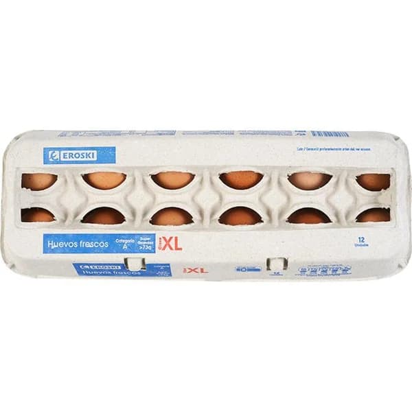 Huevo fresco XL EROSKI, cartón 12 uds - 12 ud - Imagen del producto en Findit